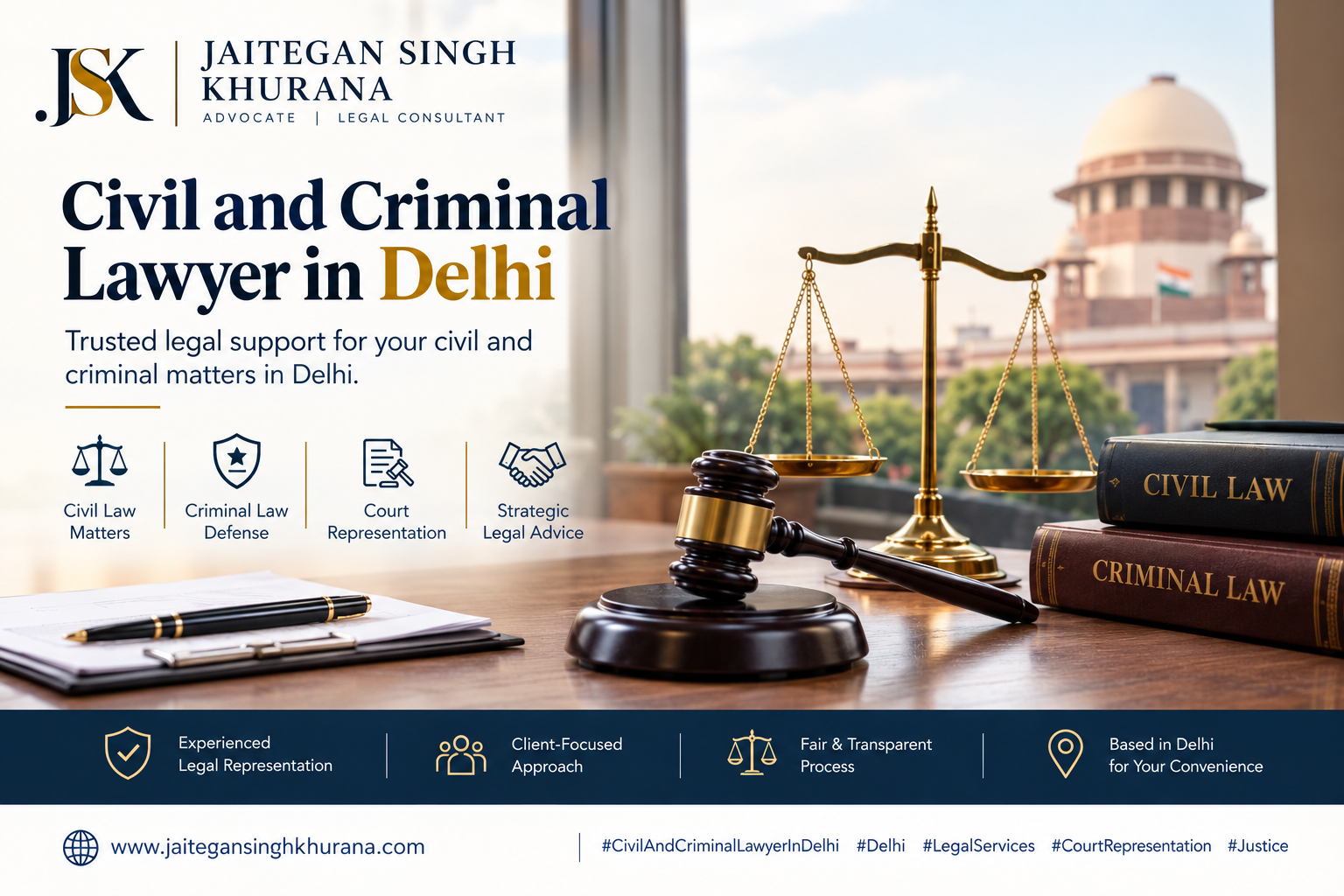 Civil and Criminal Lawyer in Delhi: Legal Representation for Civil and Criminal Matters